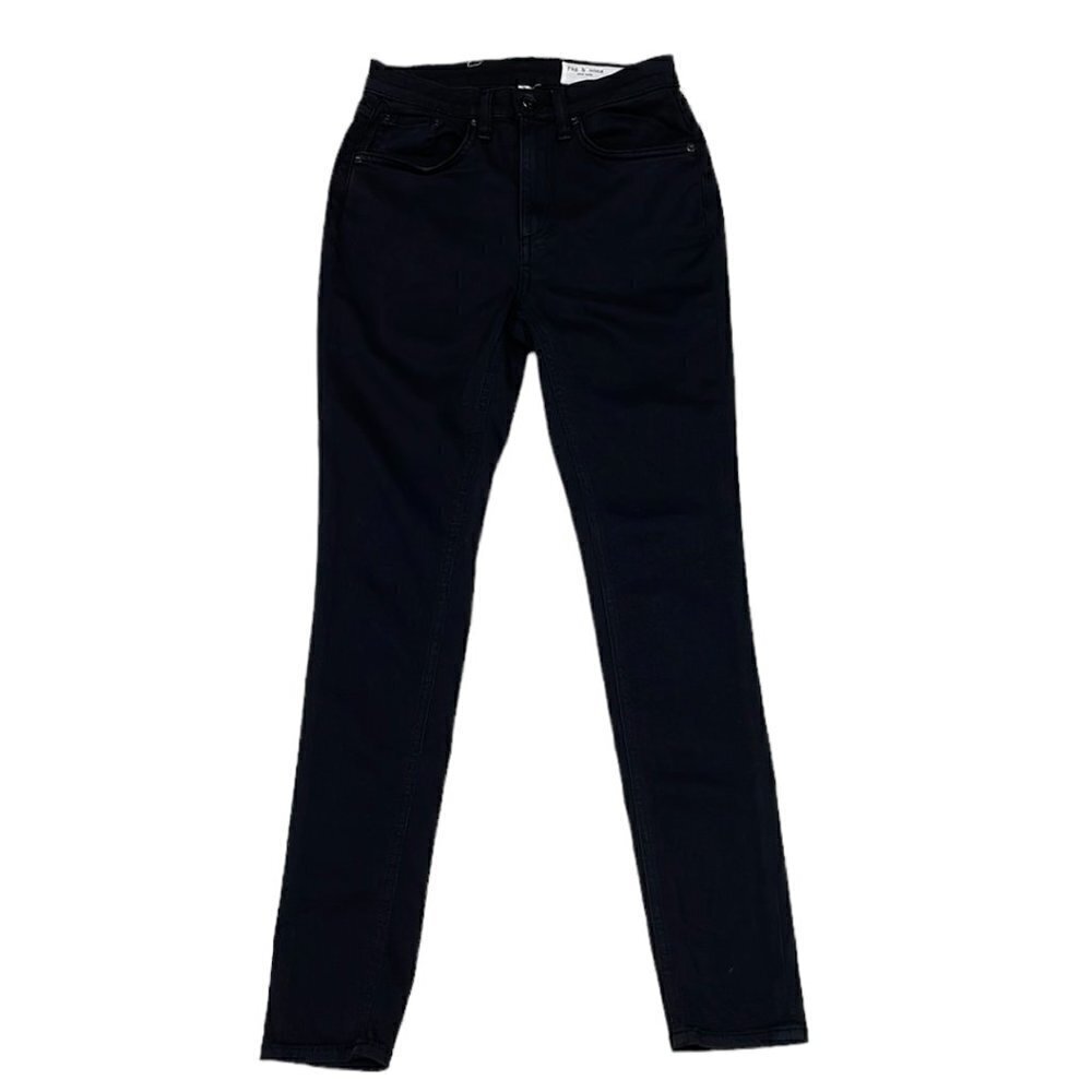 Rag & Bone Jeans High Rise Ankle Skinny Black Size 24